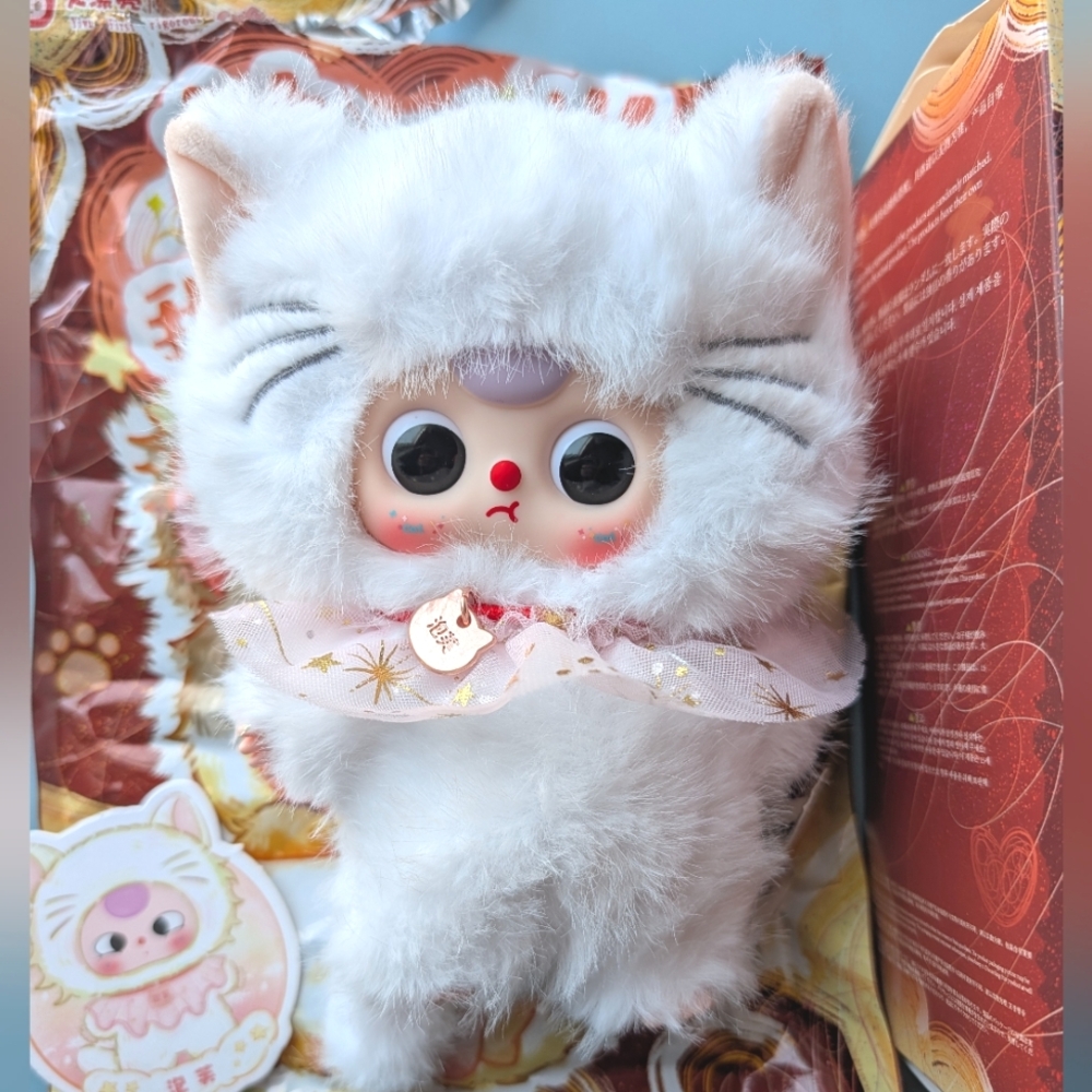 Baby Three Whose Cat Is This? White boba eyes NEW